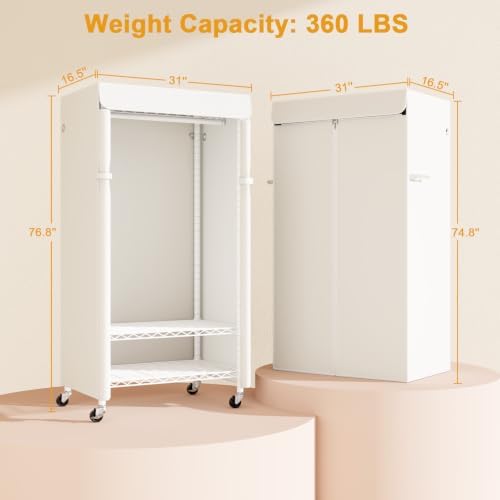 ULIFHOME P6C Medium Rolling Clothes Rack - Image 5