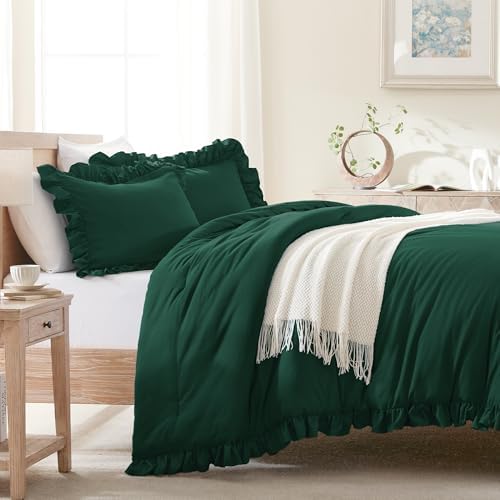 Andency Dark Green Queen Comforter Set - Image 5