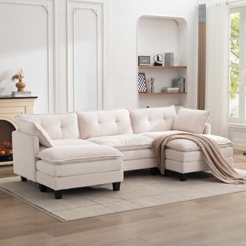 111.8" Modular Sectional Sofa, 3-Seat Sofa by Aikeming