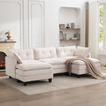 111.8" Modular Sectional Sofa, 3-Seat Sofa by Aikeming