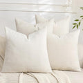 Set of 4 Soft Textured Decorative Throw Pillow Covers 18x18 Inch Cozy Farmhouse by Cozoomy