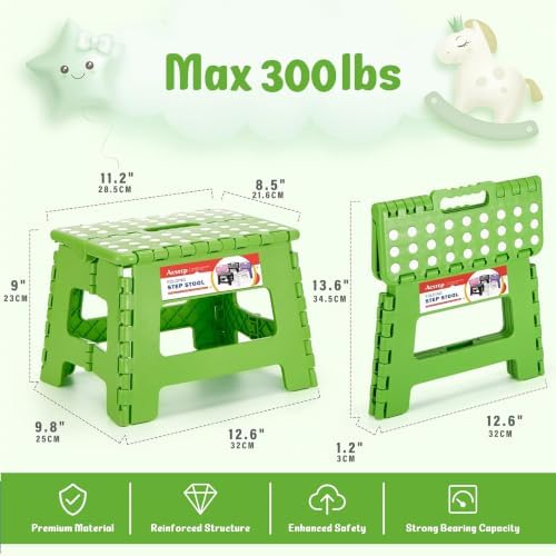 Folding Step Stool 9 Inch for Kids and Adults, 300 lbs - Image 4
