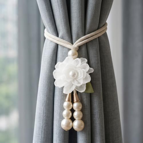 Adjustable Curtain Tiebacks， 4pcs Hand-Woven Rope - Image 2