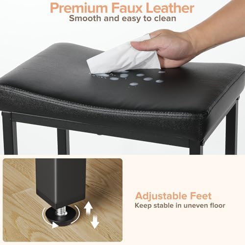 Compact 24 Inch Counter Height Bar Stools Set of 3 - Image 4