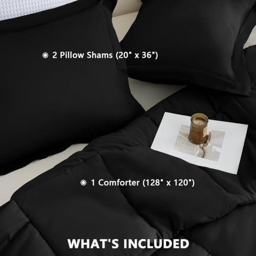 CozyLux Super King Plus Comforter Set, 3-Piece Box-Stitched - Image 6