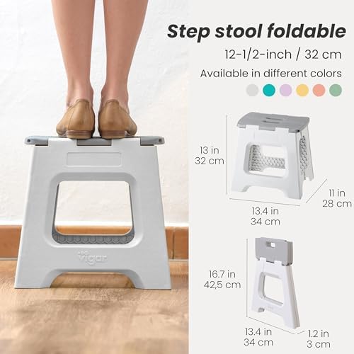Vigar Compact Foldable Step Stool, 12-1/2-Inch - Image 2