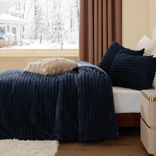 BEDELITE Fleece California King Comforter Set, Fluffy Bed Set - Image 4