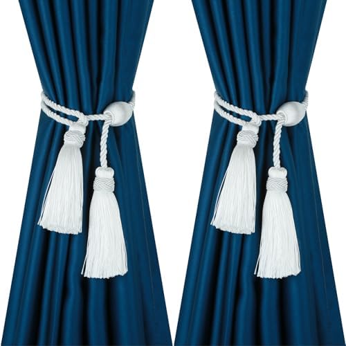 2 Pack Curtain Tiebacks with Tassel, Decorative Curtain Holdback by HedongHexi