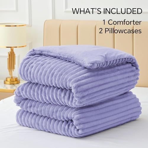 BEDELITE Fleece Full Comforter Set, Fluffy Bed Set - Image 6
