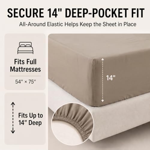 CozyLux Full Size Comforter Sets Khaki - Image 5