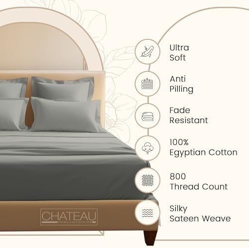 100% Cotton Sheets, 800 Thread Count 4 Piece King Size Sheets Set - Image 6