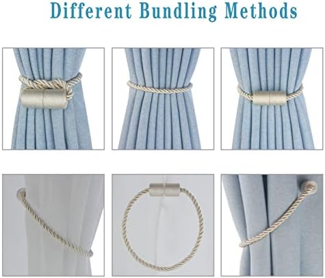 Magnetic Curtain Tiebacks Decorative Holdbacks Rope Tie Back Drapes Hangtty - Image 4