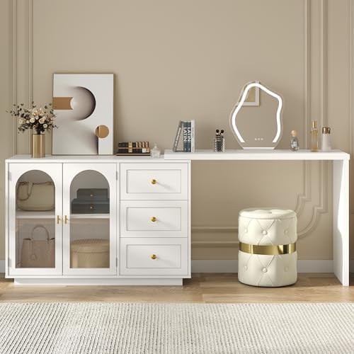 RoyalCraft 83" Makeup Vanity Desk by Bringyoubetterlife