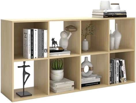 CTESNE【2026】 8 Cube Shelf with Anti-Tipping Kits + Reversible Open Back Bookcase by CTESNE