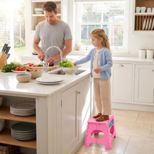 Dyforce Kids Step Stool 11 Inch, 300lbs Folding Step Stool - Image 5