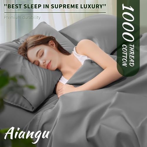 100% Egyptian Cotton Sheet Set 4 Piece, Luxury 1000 Thread Count - Image 6