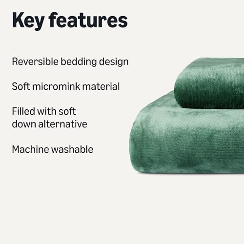 Amazon Basics Reversible Sherpa Comforter Set - Image 2