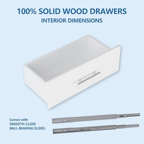2 Drawer Short Tower Closet Unit, Modular Closet System, Wood Closet System - Image 4