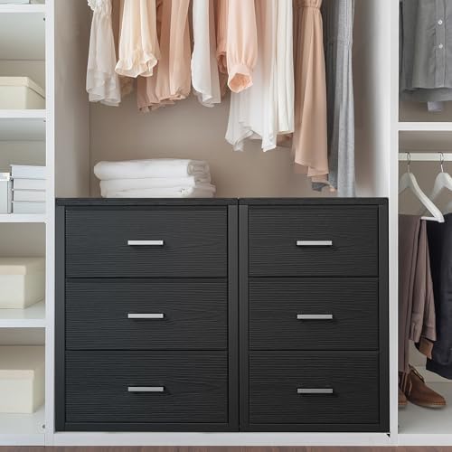BOLUO Closet Drawers Black 3 Drawer Dresser - Image 7
