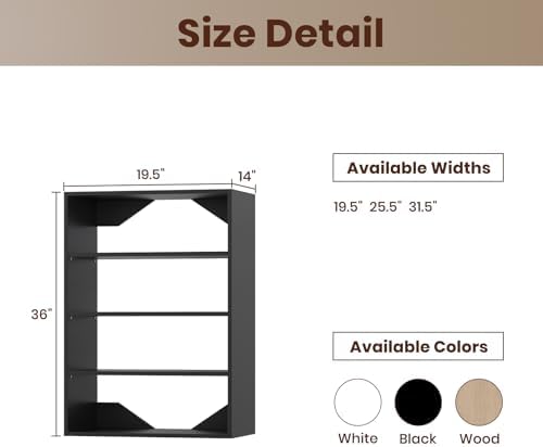 ROOMTEC 19.5" Shelf Short Tower Closet Unit, Modular Closet System - Image 2