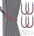 NICEEC 4 Pack Natural Cotton Rope Curtain Tiebacks Elegant Boho Style by NICEEC