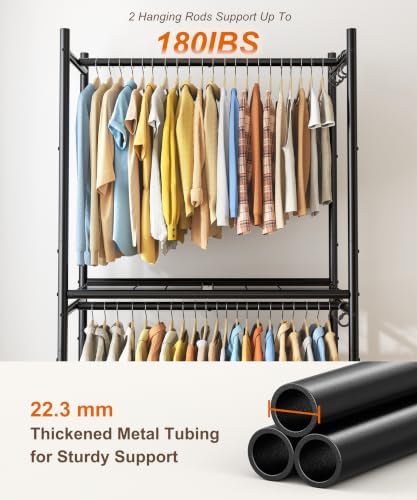 HOMIDEC Clothes Rack, 79.7" Double-Tier Clothing Rack - Image 7