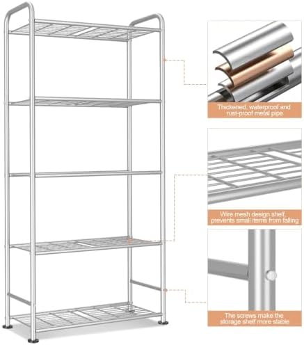 VTRIN Storage Shelves, 5 Tier Garage Shelving - Image 4