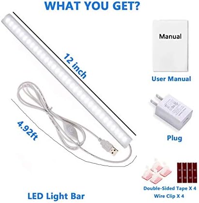Under Cabinet Light, 12 Inch Plug in LED Closet Light - Image 6