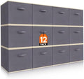 Lifewit Storage Cubes, 11 Inch Organizer Bins, 18L Gray, 12 Packs by Lifewit