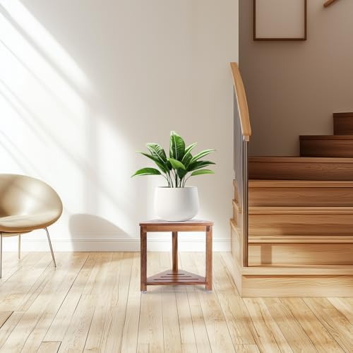 Shower Foot Rest 13.5in, Acacia Wood Shower Stool - Image 6