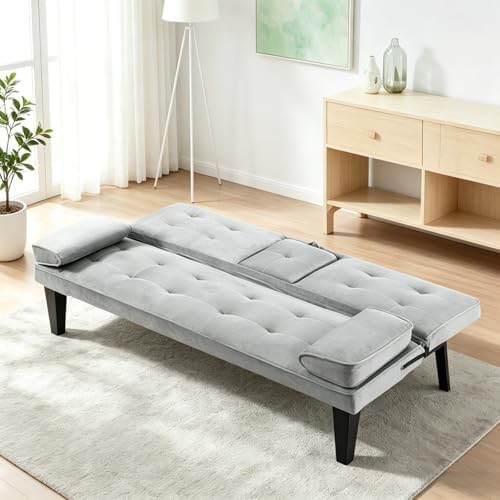 Convertible Sofa Bed, Small Futon Couch - Image 6