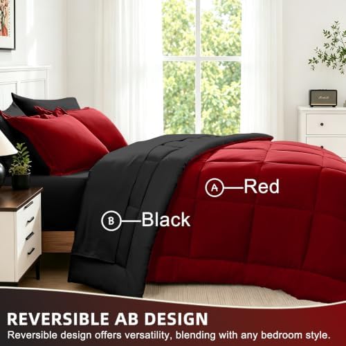 FUANNA California King Comforter Set 7 Pieces, Soft Bed Set, Bed in a Bag - Image 3
