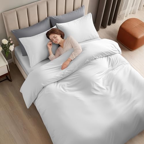 Duvet Cover Queen, 4 Piece Set, Extra Soft - Image 4