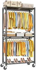 HYSEYY Rolling Clothes Rack Heavy Duty Clothing Rack by HYSEYY