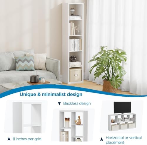 5 Cube Storage Organizer Single Row, Cube Shelf - Image 6