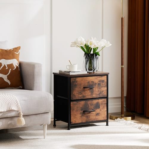 DUMOS Nightstand Set of 2, Bedroom Bedside Table - Image 2