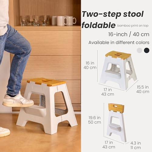 Vigar Compact Folding Step Stool, 16 in 2 Step - Image 2