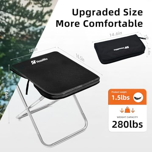 Folding Stool, 16in Tall Portable Camping Stool - Image 2