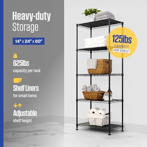 SafeRacks 5-Tier NSF Black Wire Shelving - Image 4