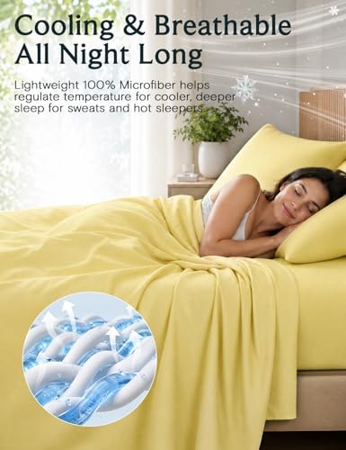Full Size Sheets, Cooling & Soft Deep Pocket Bed Sheet Set - Image 7