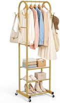Cesun Small Clothes Rack with 3-Tier Mesh Shelves & 8 Hooks by Cesun