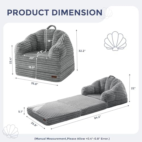 MAXYOYO Folding Sofa Bed Chair, Sleeper Chair - Image 2