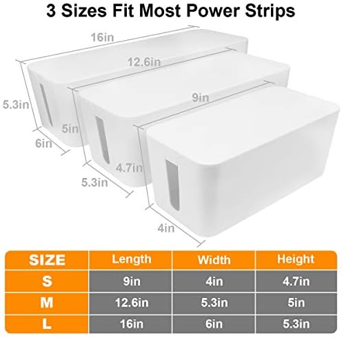 DUNCHATY Cable Management Box 3 Pack - Image 6