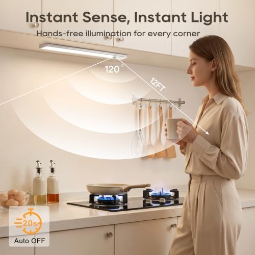 10.5 Inch Under Cabinet Lighting, 6 Color Temps Motion Sensor Light Indoor - Image 3