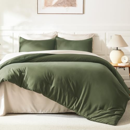 Litanika Olive California King Comforter Set, 3 Pieces Solid Bedding - Image 6