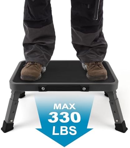 Valeo Folding Step Stool, Adjustable Step Stool - Image 2