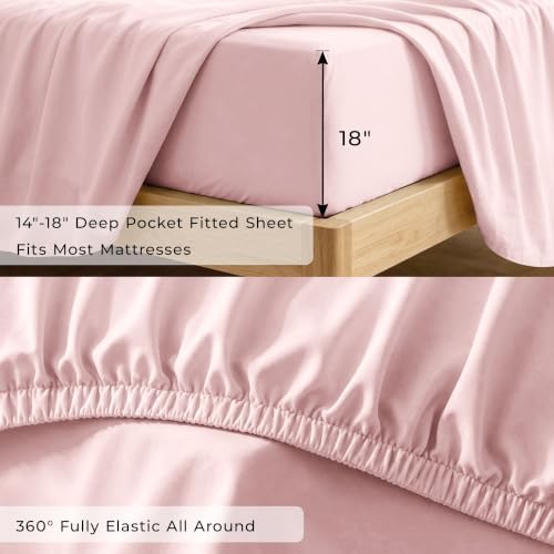 4 Piece Twin Sheets Set, Rayon Derived from Bamboo - Image 4