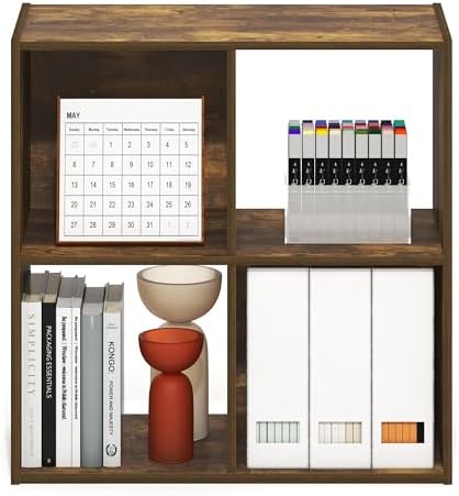 Furinno PELLI Book Shelf, 4-Cube Bookshelf - Image 5