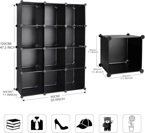 Cube Storage Organizer, DIY Plastic Closet Cabinet Modular Bookcase, Storage - Image 3