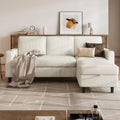 Convertible Sectional Couches for Living Room, 3 Seats L Shaped Sofa by POYISOU